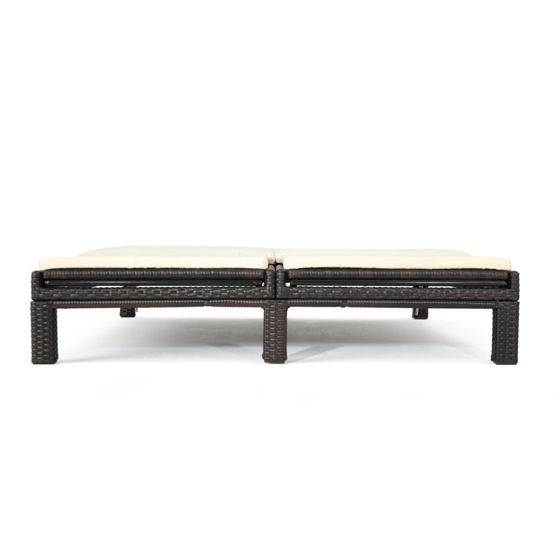 Latitude Run® Jarrick Wicker Double Reclining Chaise Lounge with